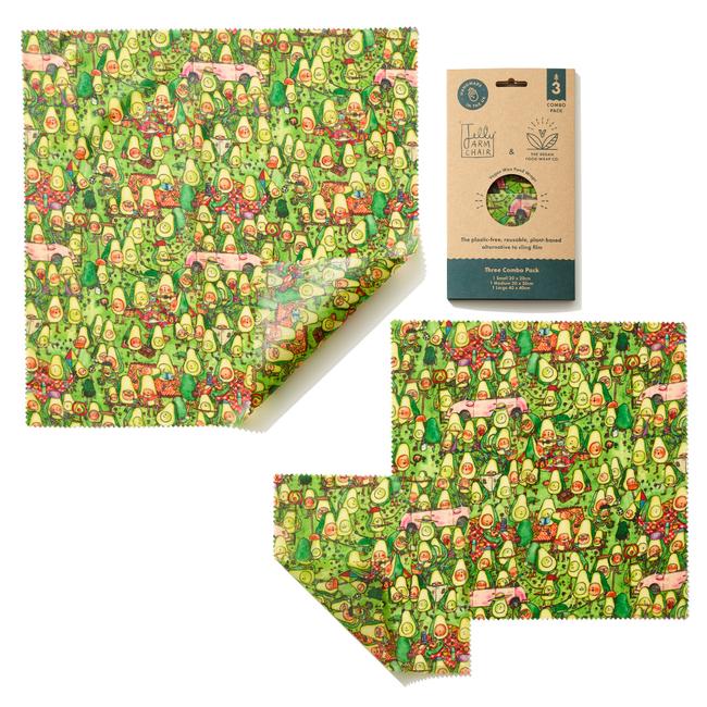 Jelly Armchair Avocado Park Print Vegan Wax Wraps